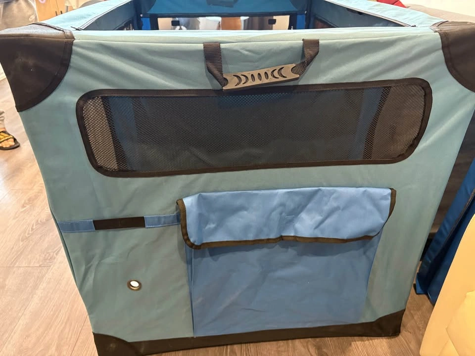 Ownpets 4-Door Folding Dog Crate XX-Large Blue - photo 2