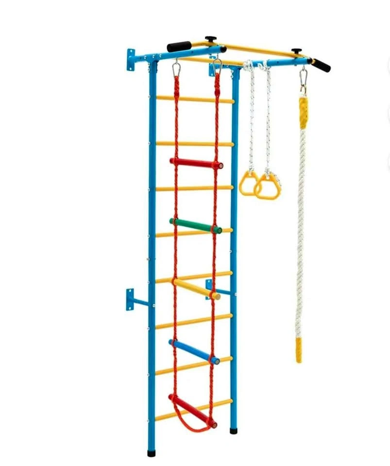 Kids Ladder Wall Set for Exercise with Steel Stall Bars