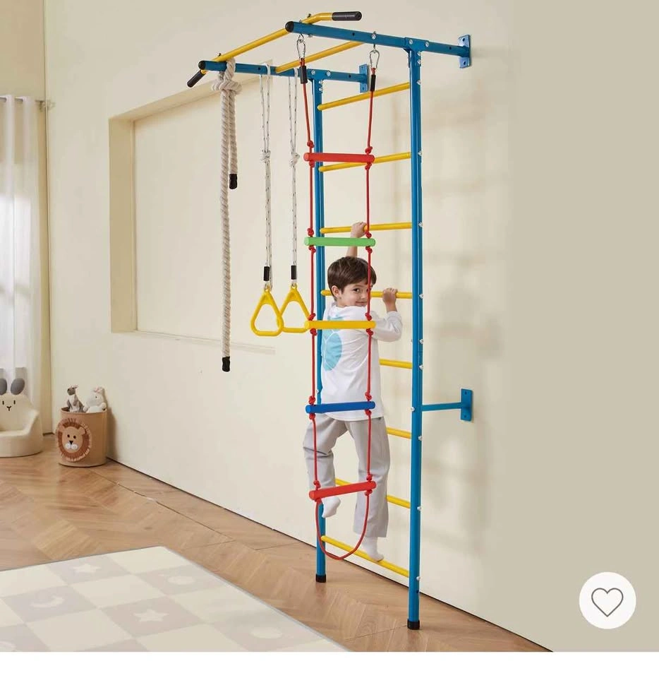 Kids Ladder Wall Set for Exercise with Steel Stall Bars - photo 2