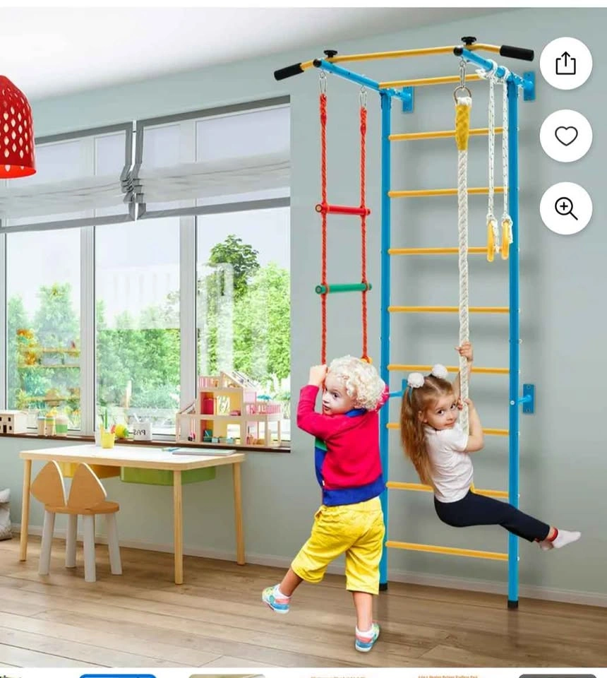 Kids Ladder Wall Set for Exercise with Steel Stall Bars - photo 5