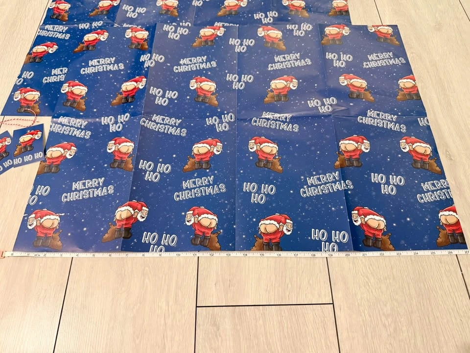 Funny Santa Christwas Wrapping Paper - photo 5