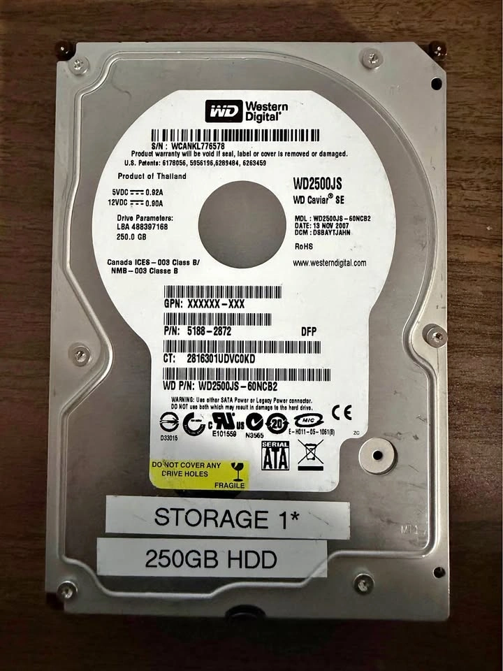 Western Digital WD2500JS 250GB HDD