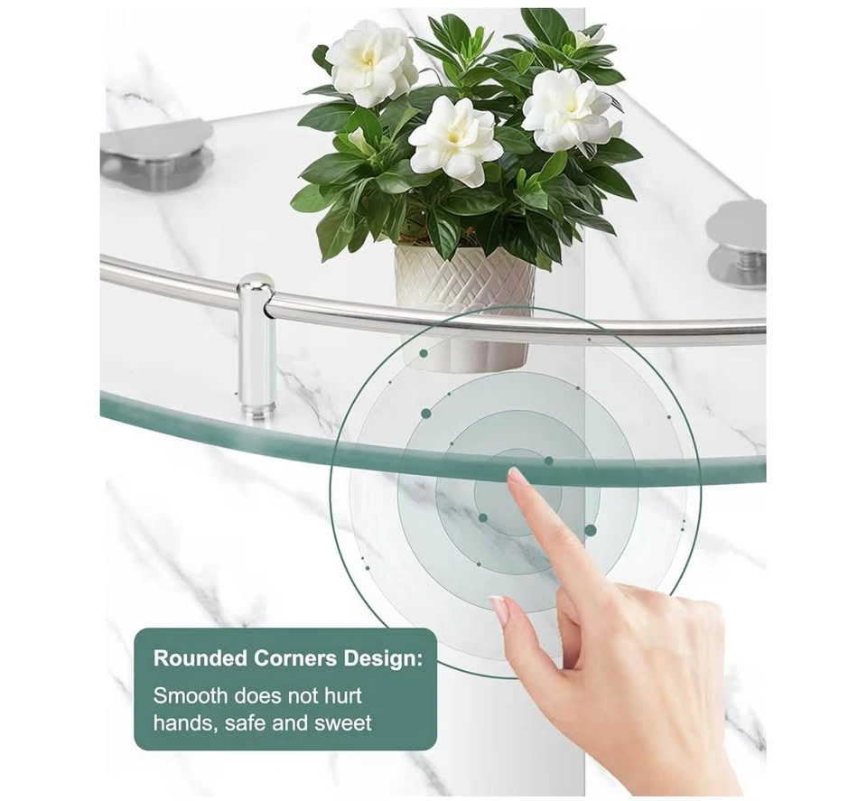 Glass Corner Shower Shelves 2pcs - photo 5