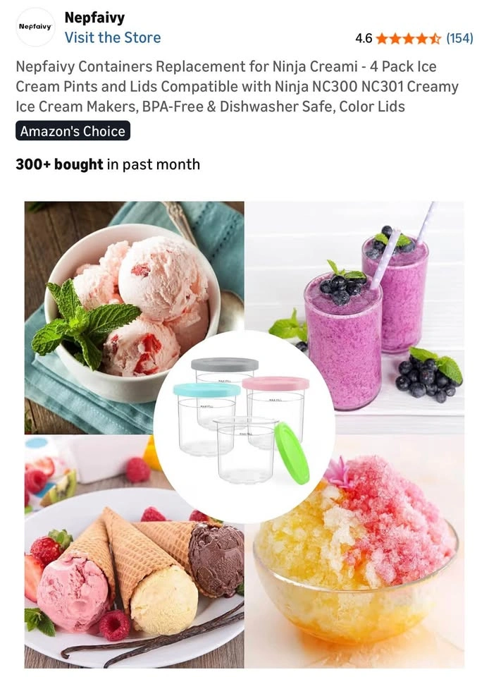 4 Pack Ninja Creami Ice Cream Pints with Lids - photo 5