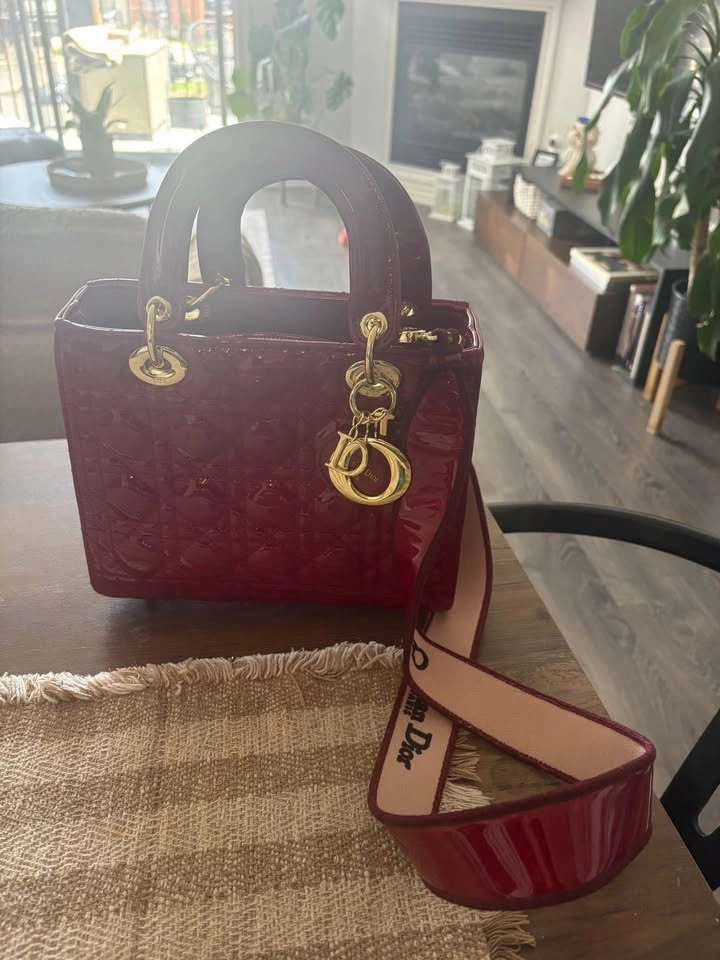 Lady D Red Patent Leather Bag - photo 2