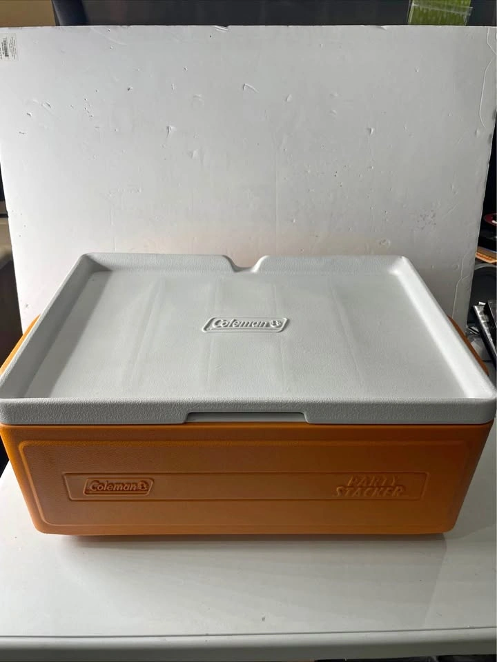 VTG Coleman Orange 24 Can Party Stacker Cooler Model 6225
