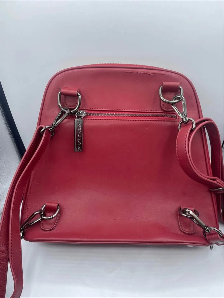 Dorothy Grant Northwest Native American Red Leather Purse Handba - photo 4