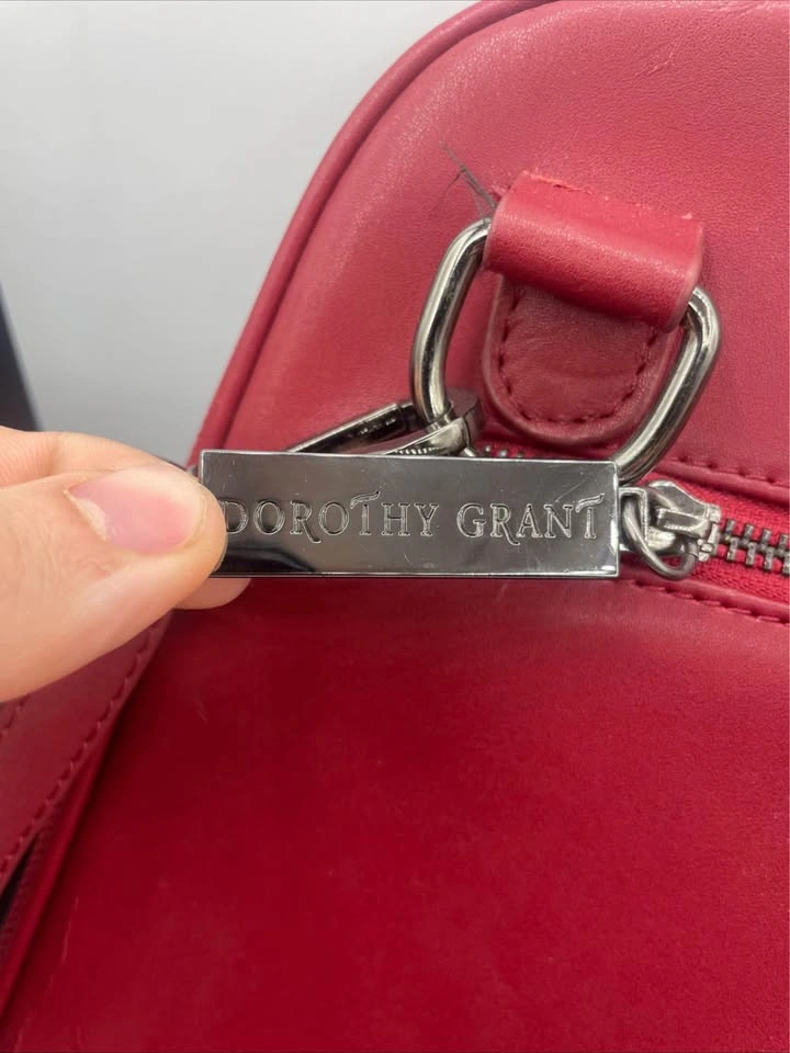 Dorothy Grant Northwest Native American Red Leather Purse Handba - photo 5