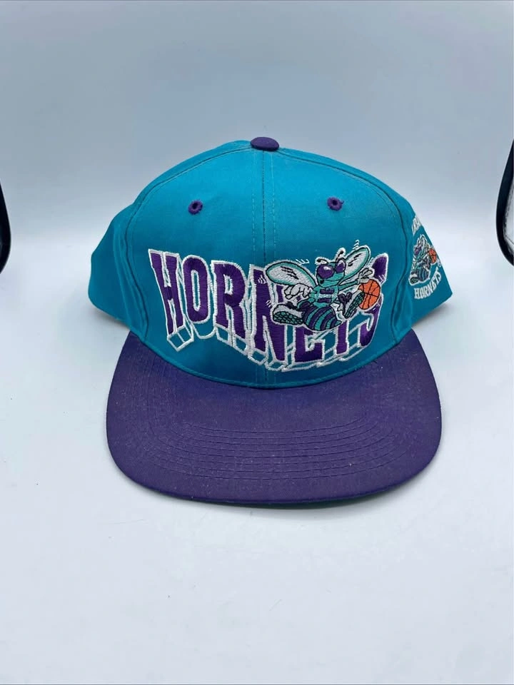 Vintage G Cap Wave Charlotte Hornets Snapback Hat NBA