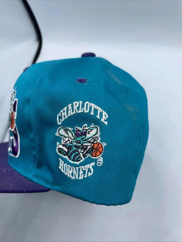 Vintage G Cap Wave Charlotte Hornets Snapback Hat NBA - photo 3