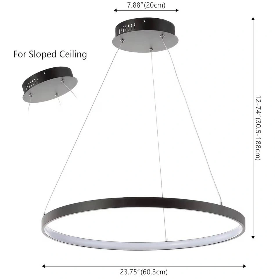 JONATHAN Matte Black Modern Integrated LED Pendant Light - photo 4
