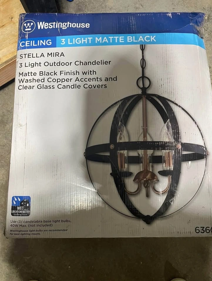 Westinghouse Stella Mira 3-Light Outdoor Chandelier - photo 3