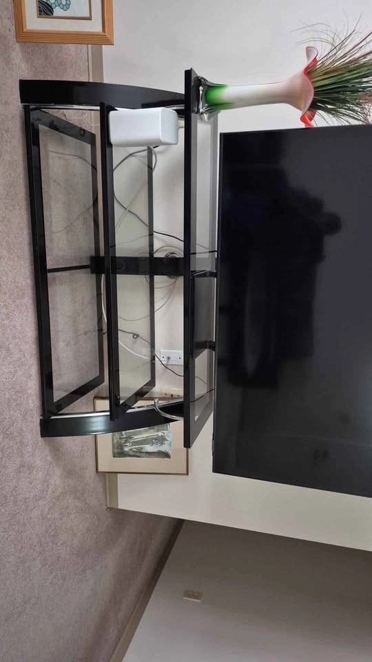 Like New Tempered Glass TV Stand (Moving Sale) - photo 2