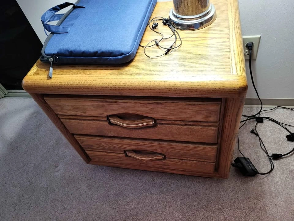 Give away Solid wood Bed frame, Dresser and Bedside Table!!! - photo 2
