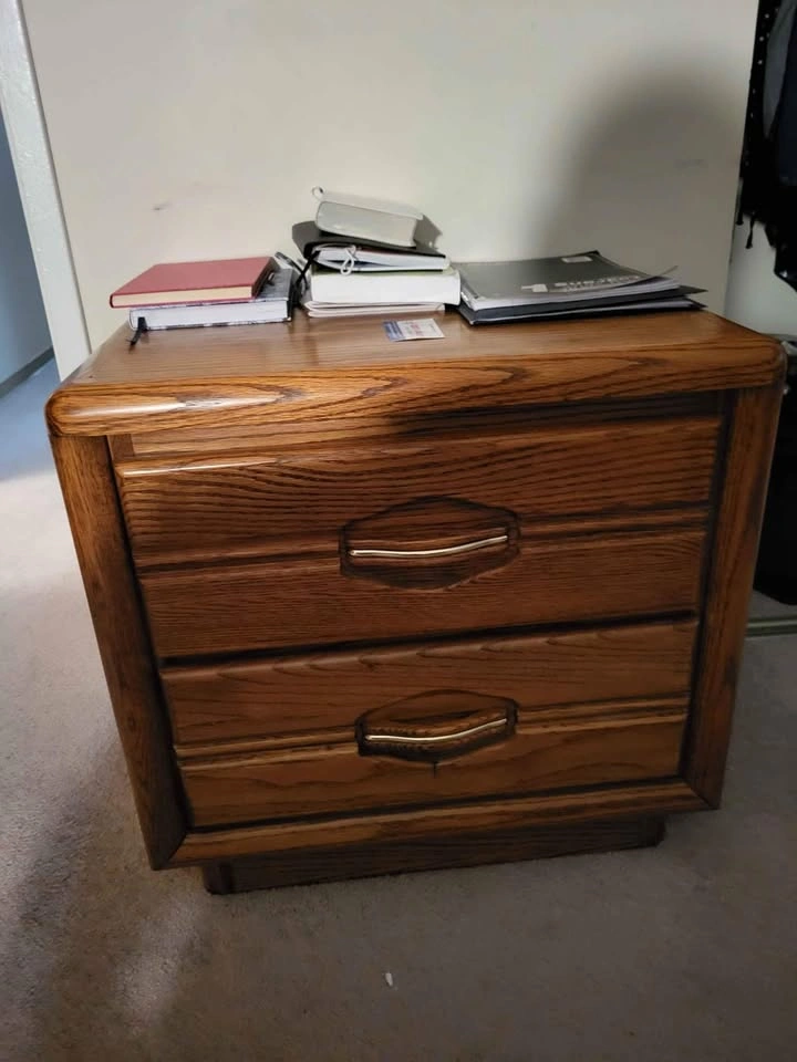 Give away Solid wood Bed frame, Dresser and Bedside Table!!! - photo 3