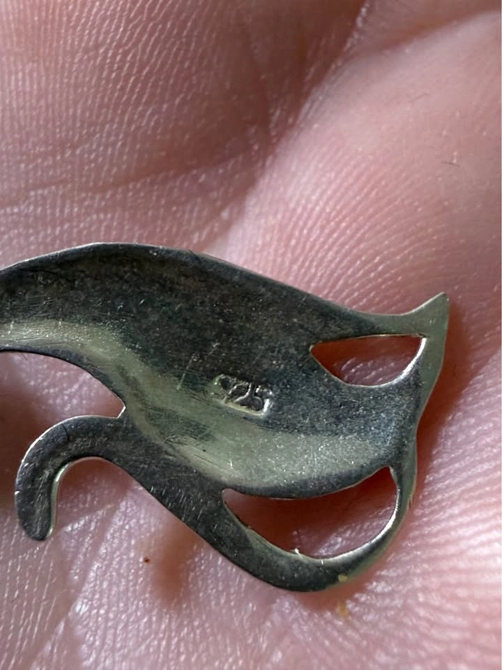 Sterling Silver 925 Siamese Cat Earrings - photo 5