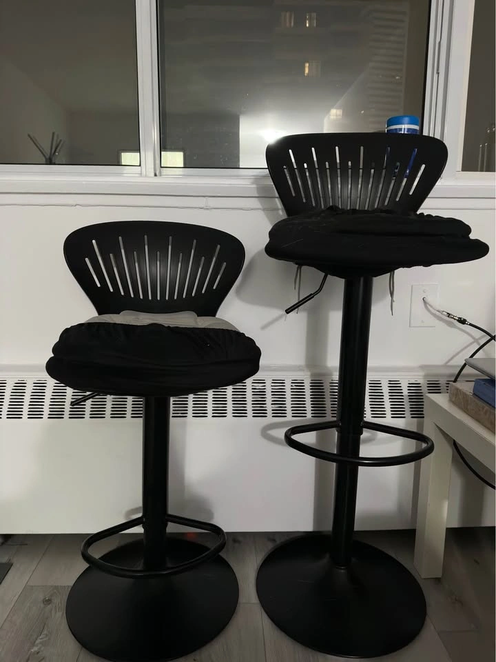 Moving Out Sale — Set of 2 Black Adjustable Bar Stools - photo 2