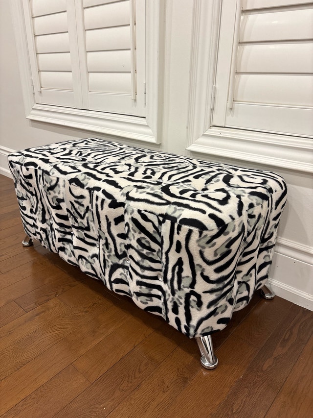 Zebra Print Ottoman