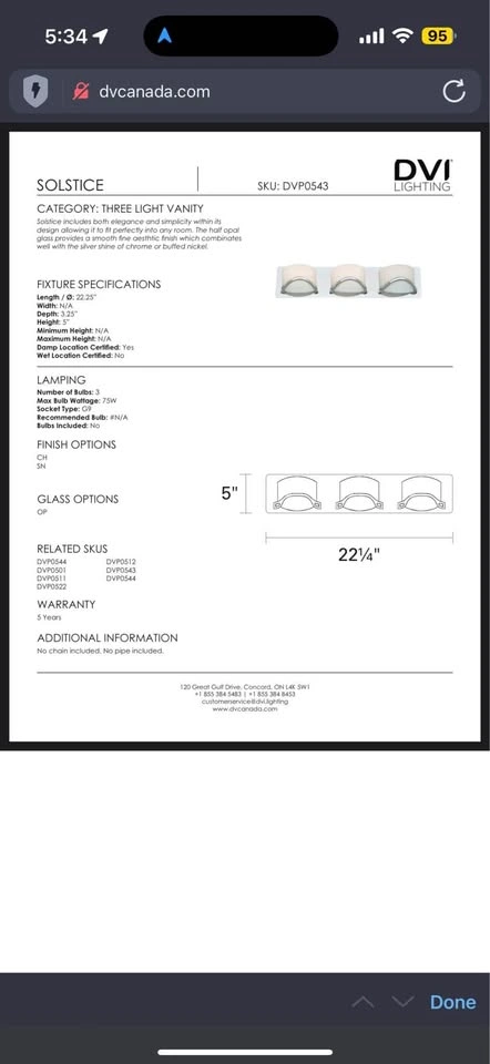DVI Solstice Contemporary Vanity Light - photo 2