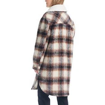 Vince Camuto Plaid Sherpa Collar Shacket Medium - photo 2