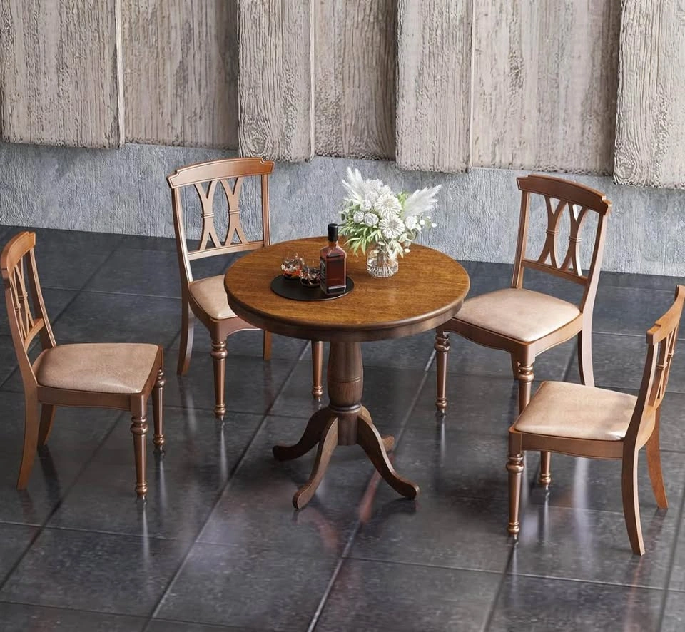32” Round Walnut Dining Table – Pedestal Base - photo 2