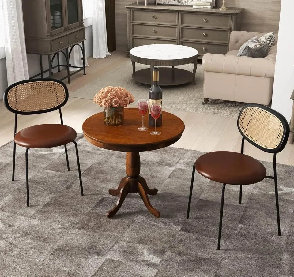 32” Round Walnut Dining Table – Pedestal Base - photo 5