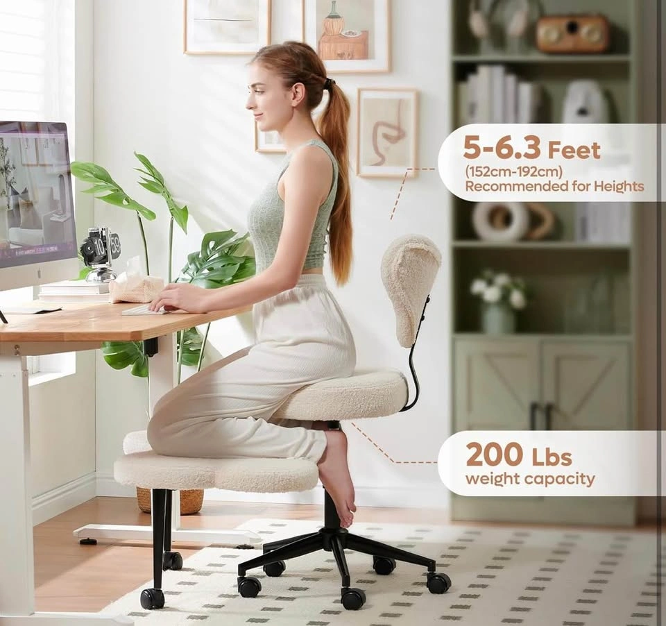 Ergonomic Kneeling Chair with Wheels – Adjustable Swivel (Brand - photo 3