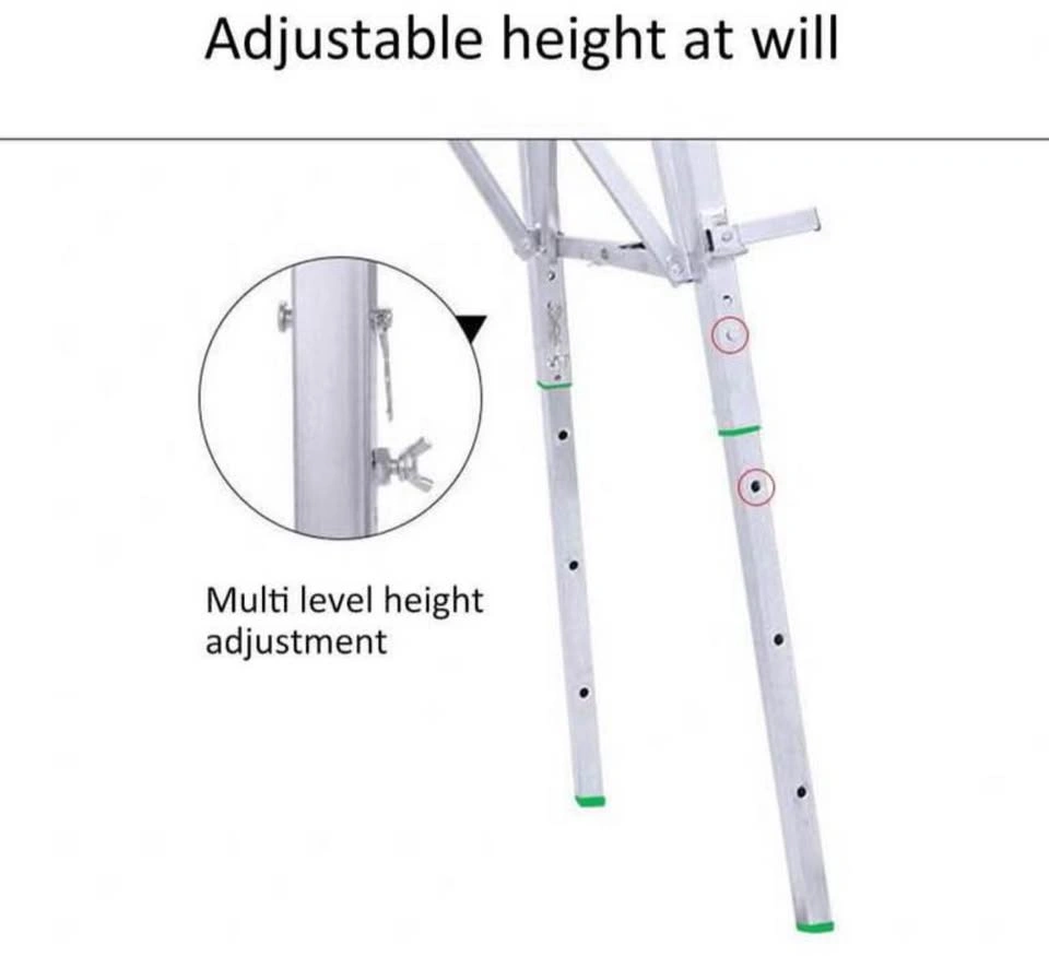 Adjustable Telescoping Scaffolding Platform Ladder - 63” Work Pl - photo 3