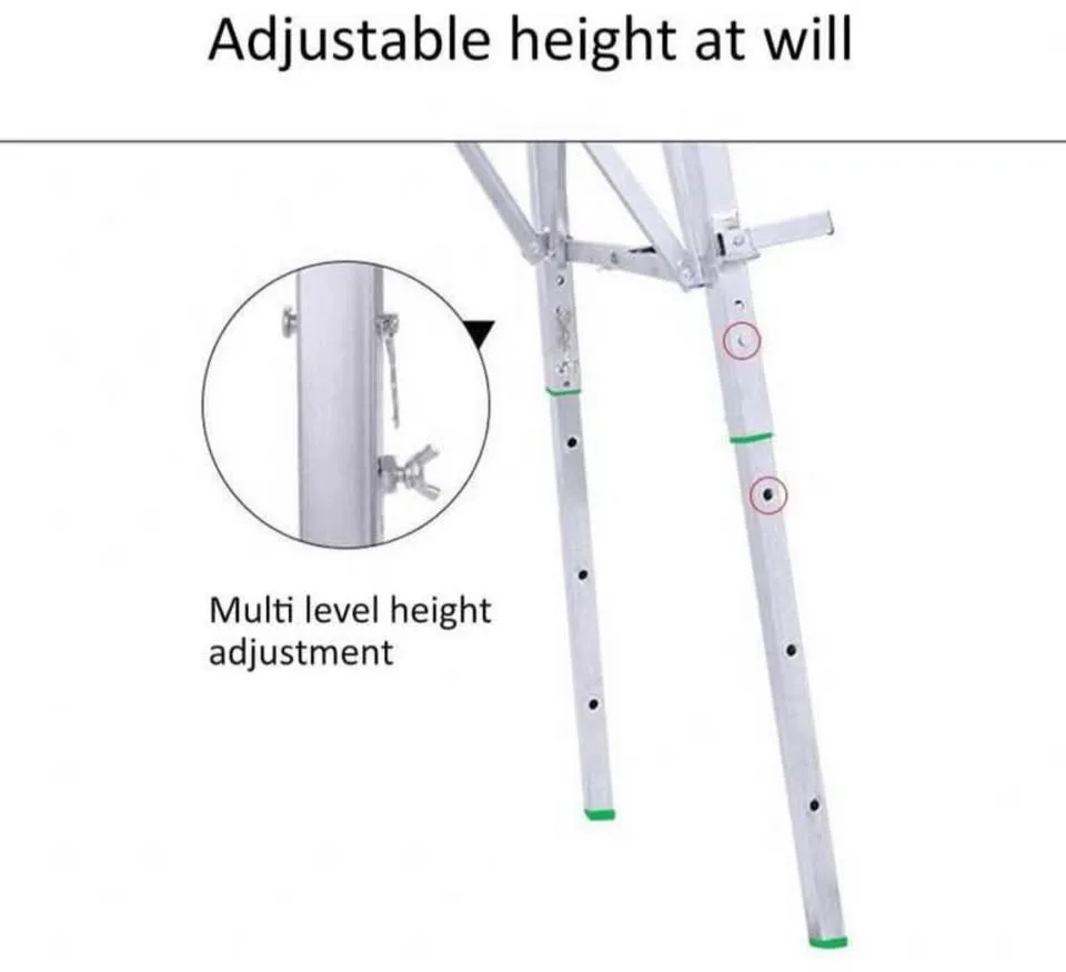 Adjustable Telescoping Scaffolding Platform Ladder - 63” Work Pl - photo 3