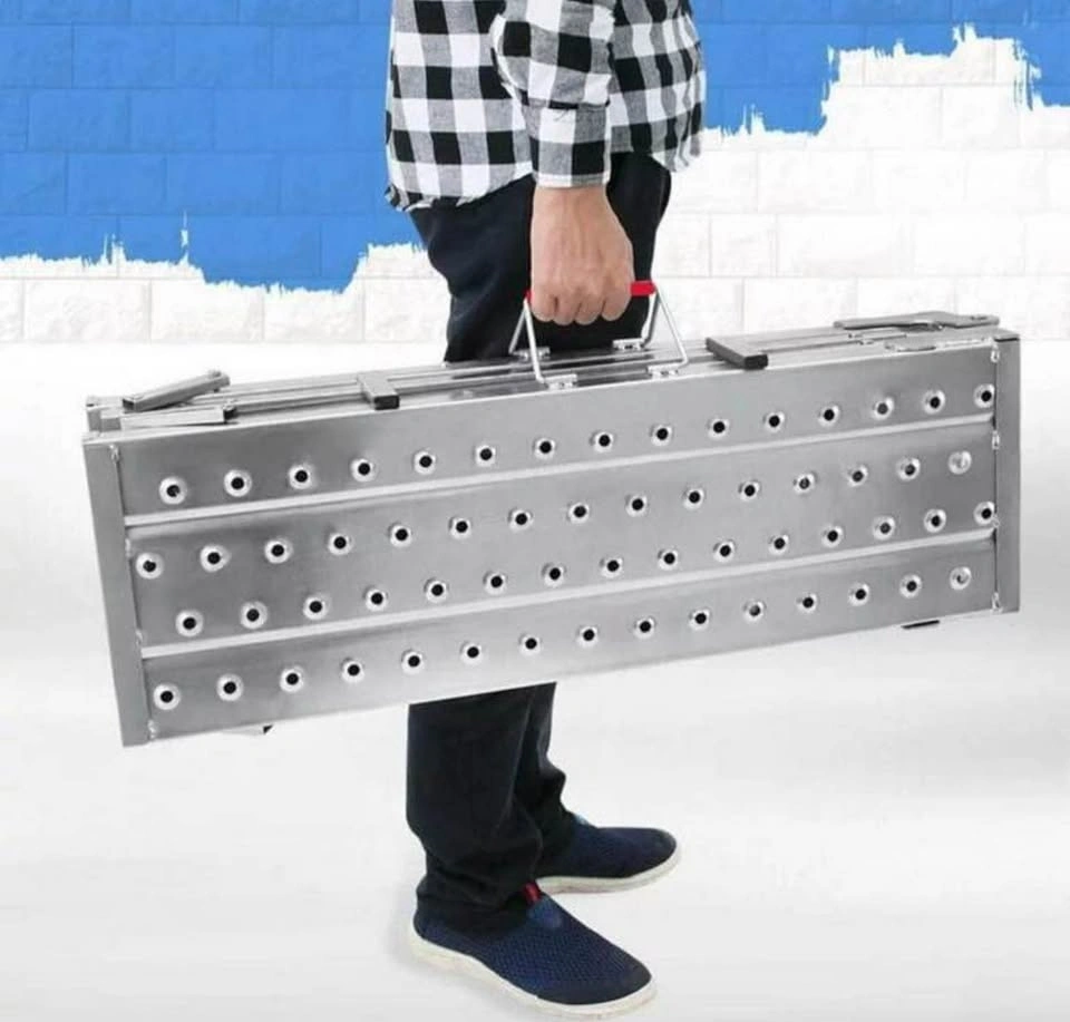 Adjustable Telescoping Scaffolding Platform Ladder - 63” Work Pl - photo 5