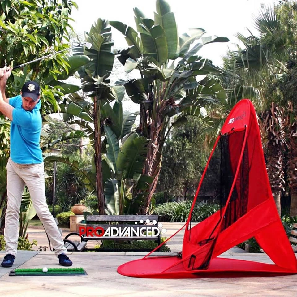 ProIndoor Pop-Up Golf Net with Ball Return System