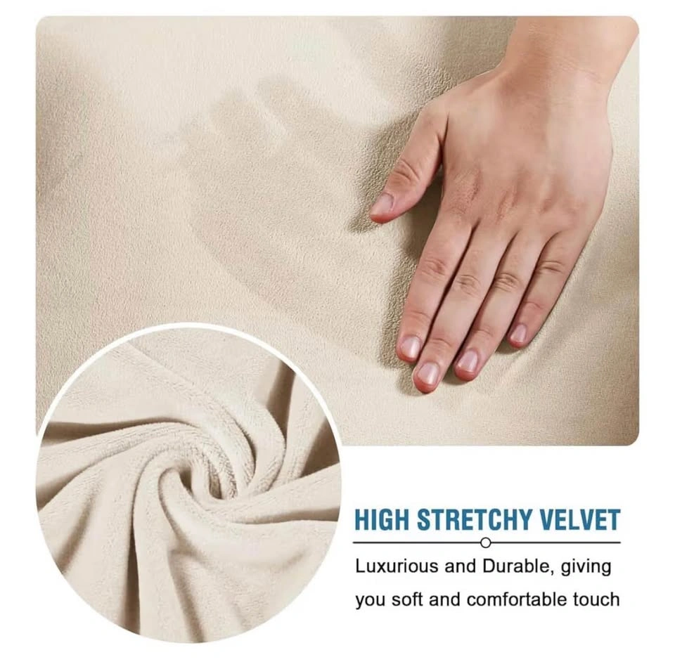 H.VERSAILTEX 3 Pieces Thick Velvet Sofa Covers for 2 Cushion Cou - photo 5