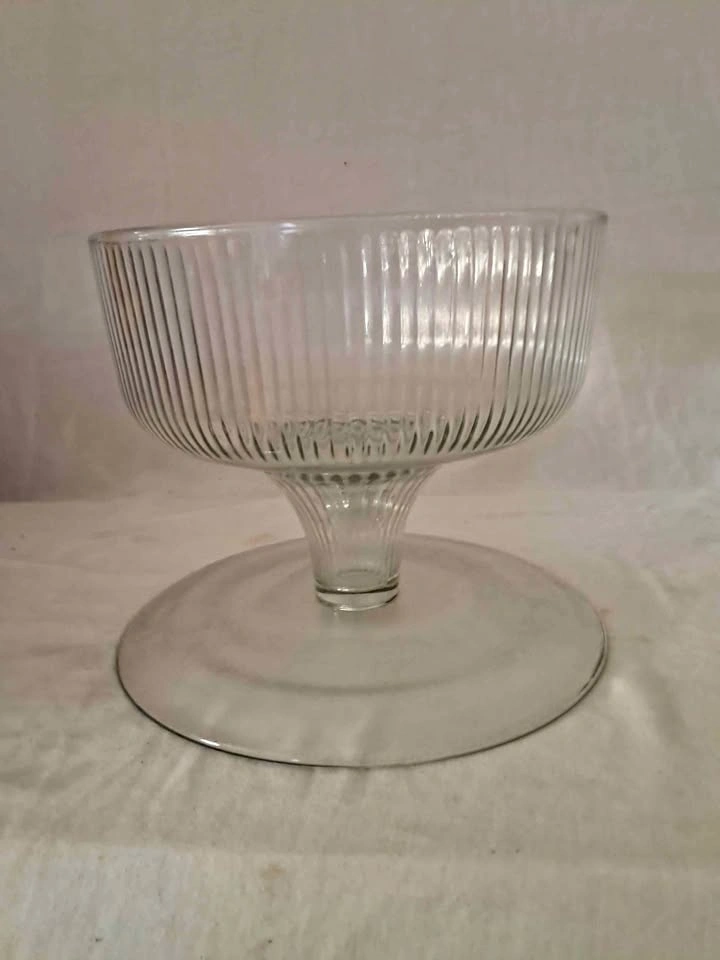 Anchor Hocking Monaco Cake Plate/Punch Bowl Set