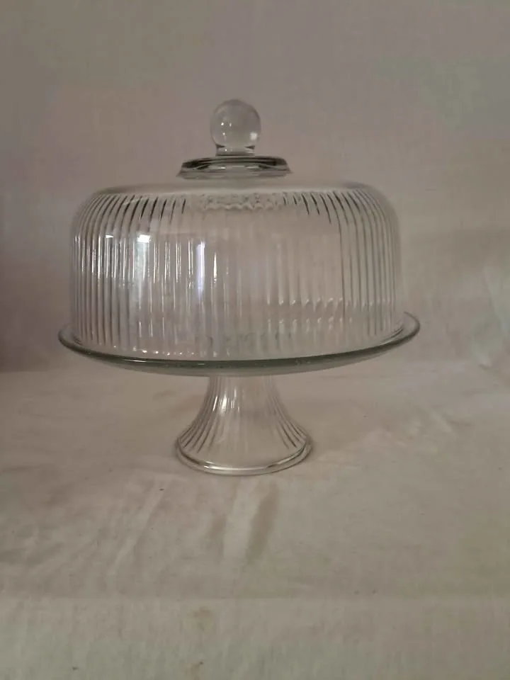 Anchor Hocking Monaco Cake Plate/Punch Bowl Set - photo 3