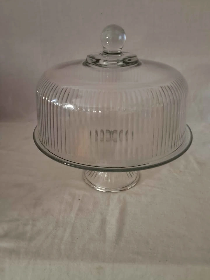 Anchor Hocking Monaco Cake Plate/Punch Bowl Set - photo 4