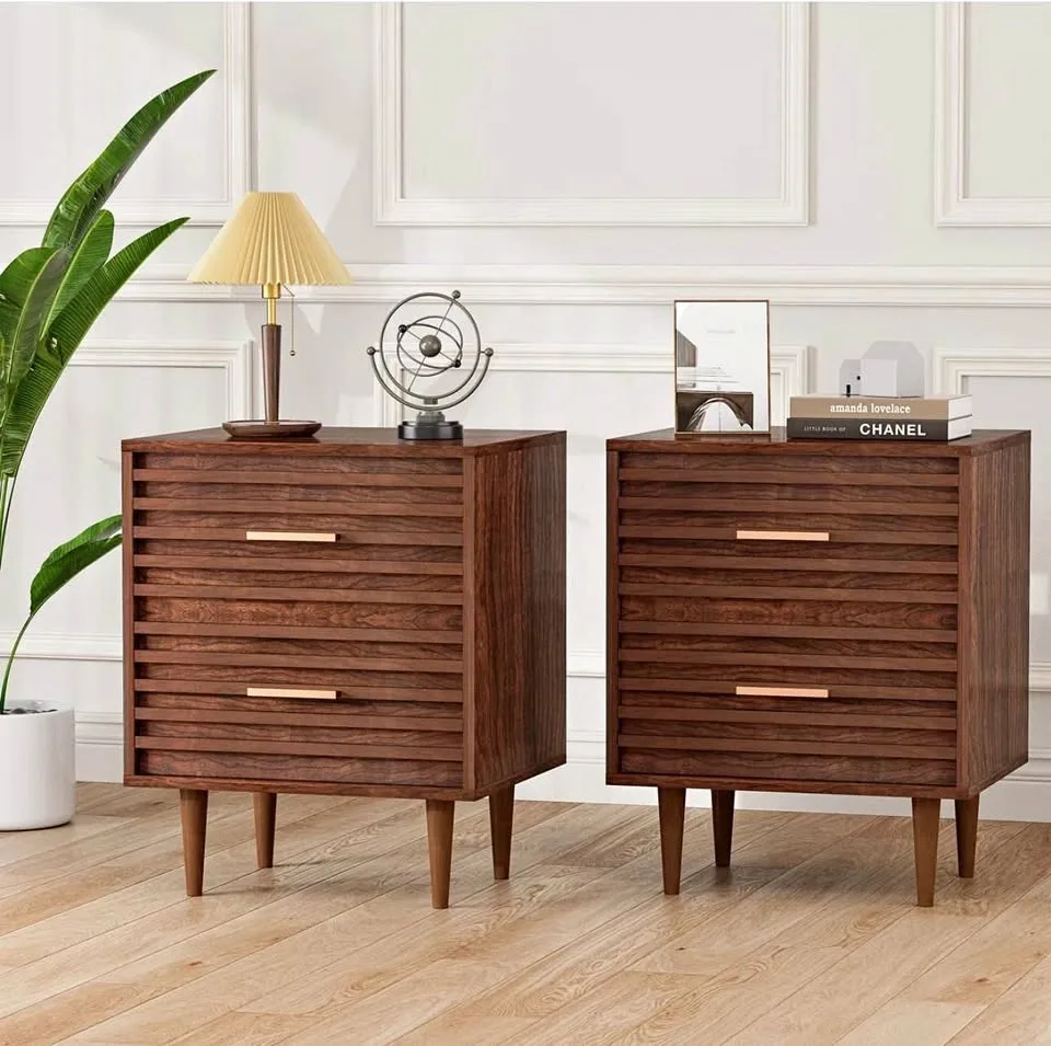 Nightstands Set of 2 w/ Charging Station - Brand New Fully Assem