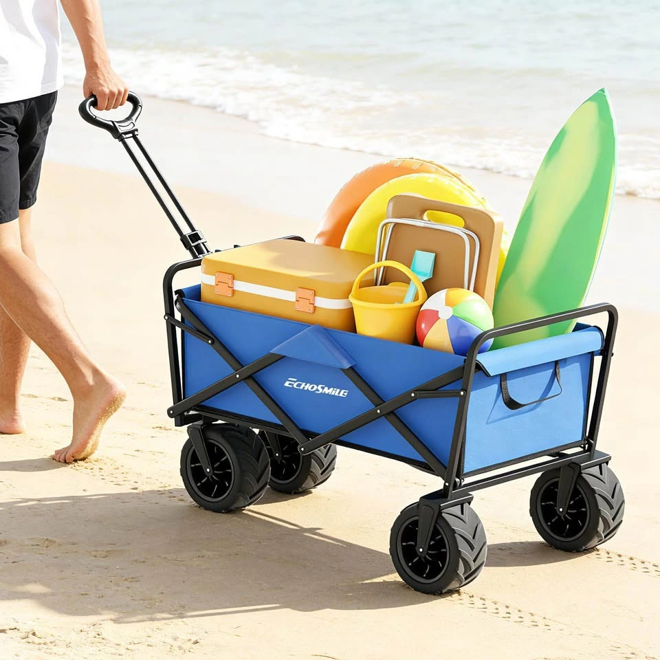 EchoSmile Heavy Duty Collapsible Wagon Cart – 350lb Capacity - photo 2