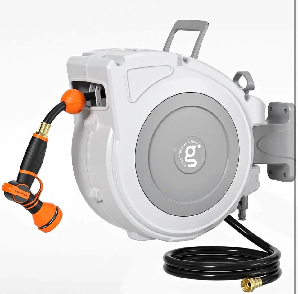 Giraffe Tools 65ft Retractable Garden Hose Reel – Brand New