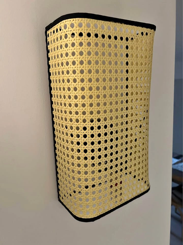 Modern Woven Wall Sconce, Black Trim