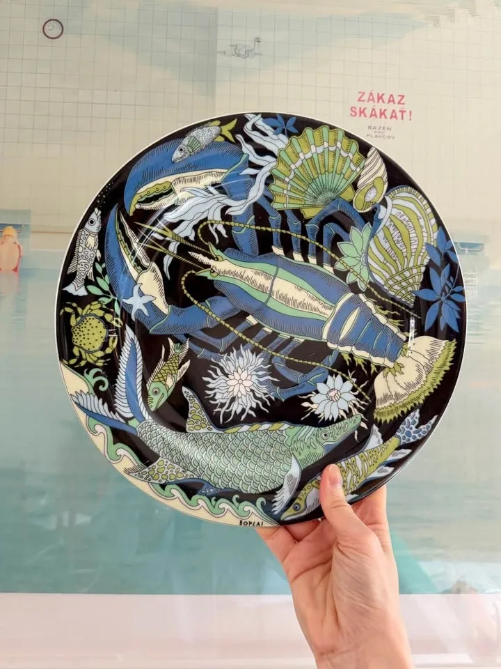 Bopla! Swiss Porcelain Dinner Plates - Rare Surrealist Art Set ( - photo 2