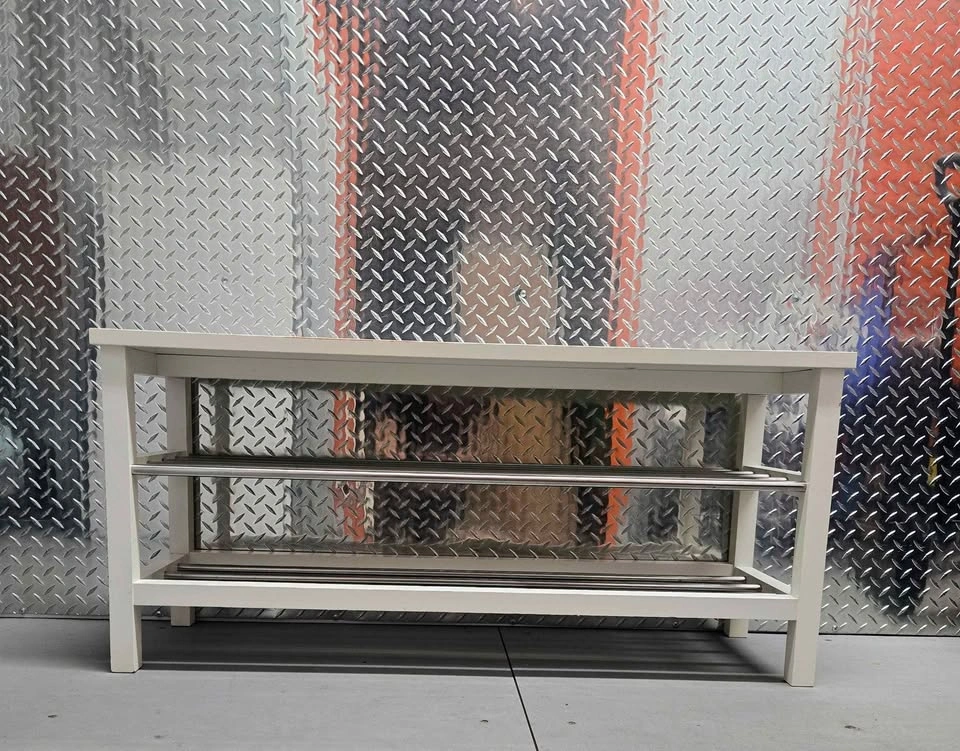 White Shoe Storage Bench - photo 2