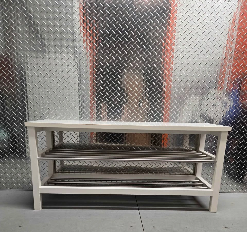 White Shoe Storage Bench - photo 3