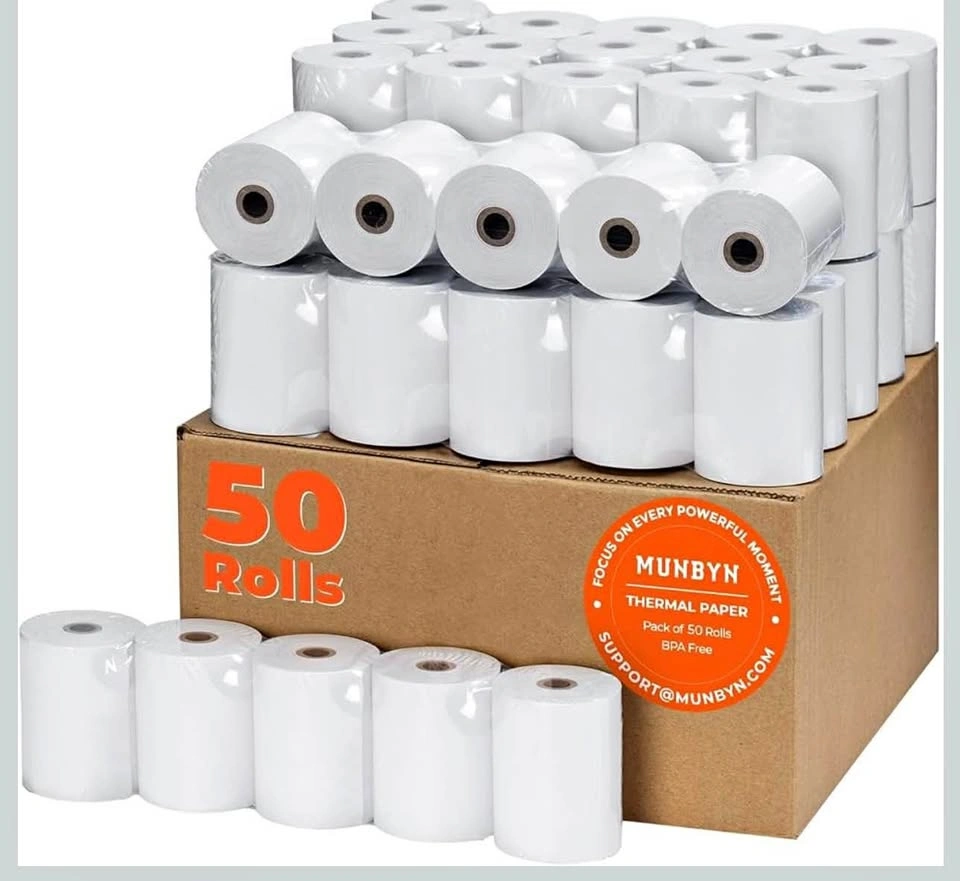MUNBYN Thermal Receipt Paper Rolls (50 Rolls)