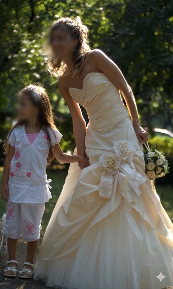 European Designer Wedding Dress, Small Size - photo 5