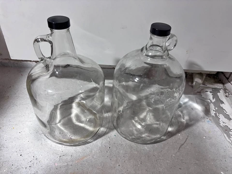 Two 4.7l Glass Jars