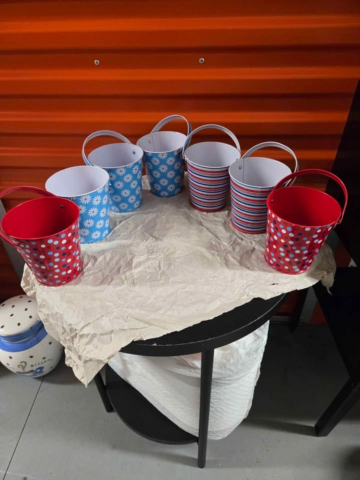 Set of 6 Decorative Metal Buckets - photo 2
