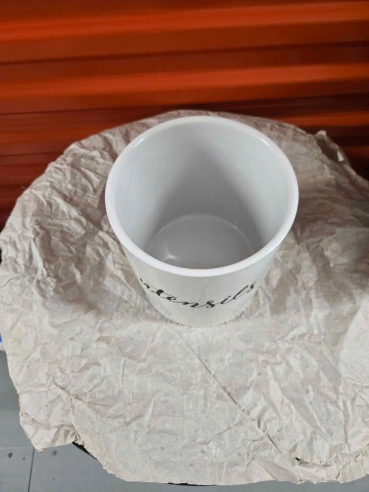 White Utensil Holder Kitchen Storage - photo 2