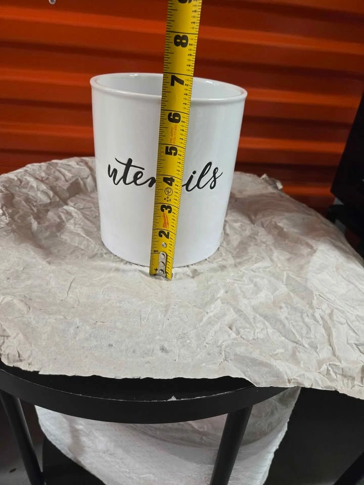 White Utensil Holder Kitchen Storage - photo 3