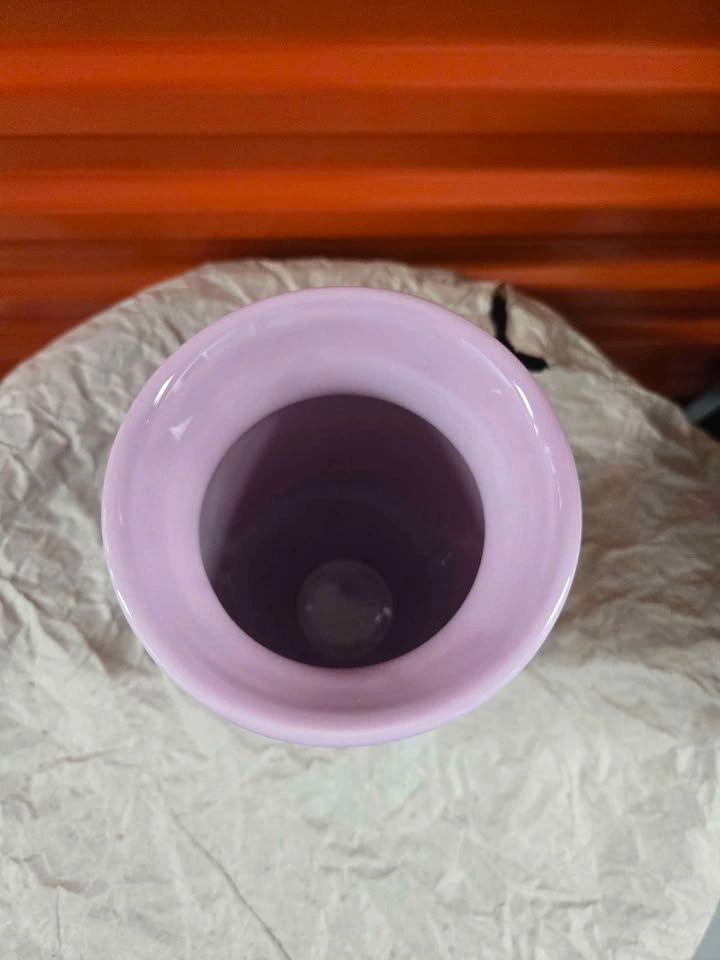 Pretty lavender ceramic vase 10 inches tall - photo 2