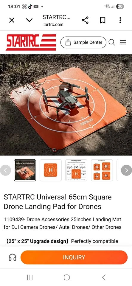 STARTRC 65cm Pro Drone Landing Pad - Waterproof Square